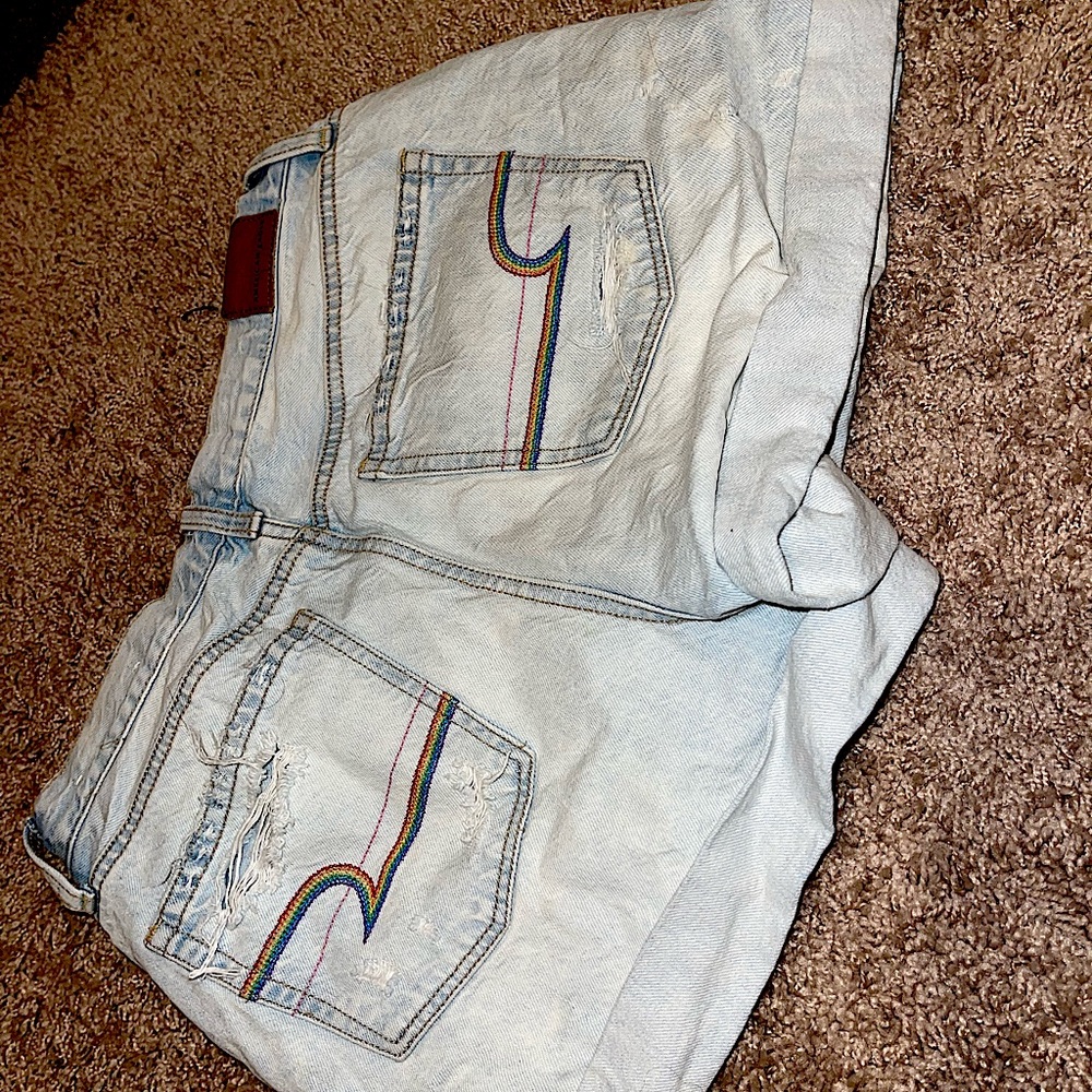 american eagle denim shorts